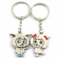 聰明喜洋洋情侶鑰匙扣定制,廣告促銷鑰匙扣禮品定做