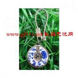 青花瓷鑰匙扣 廣告促銷禮品